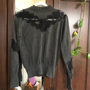 Lace detail sweater